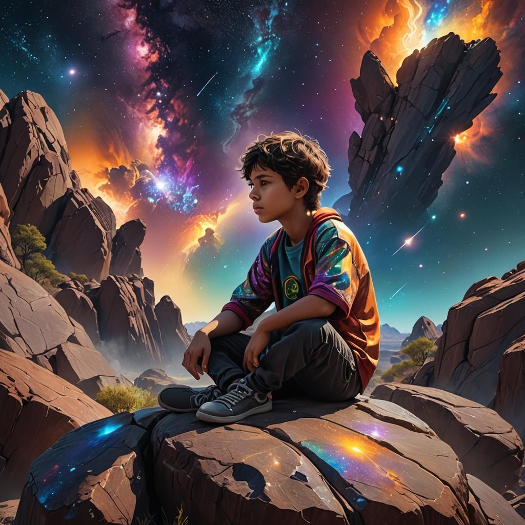 Boy Regrets Creating Universe: Hyperrealistic Art