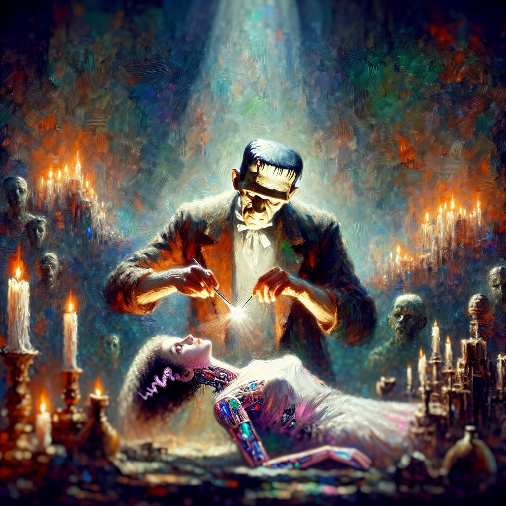 The monster creates his own girlfriend