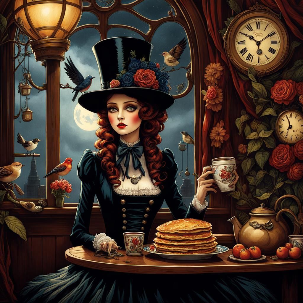 Sinister Steampunk Dolly in Gothic Horror Style