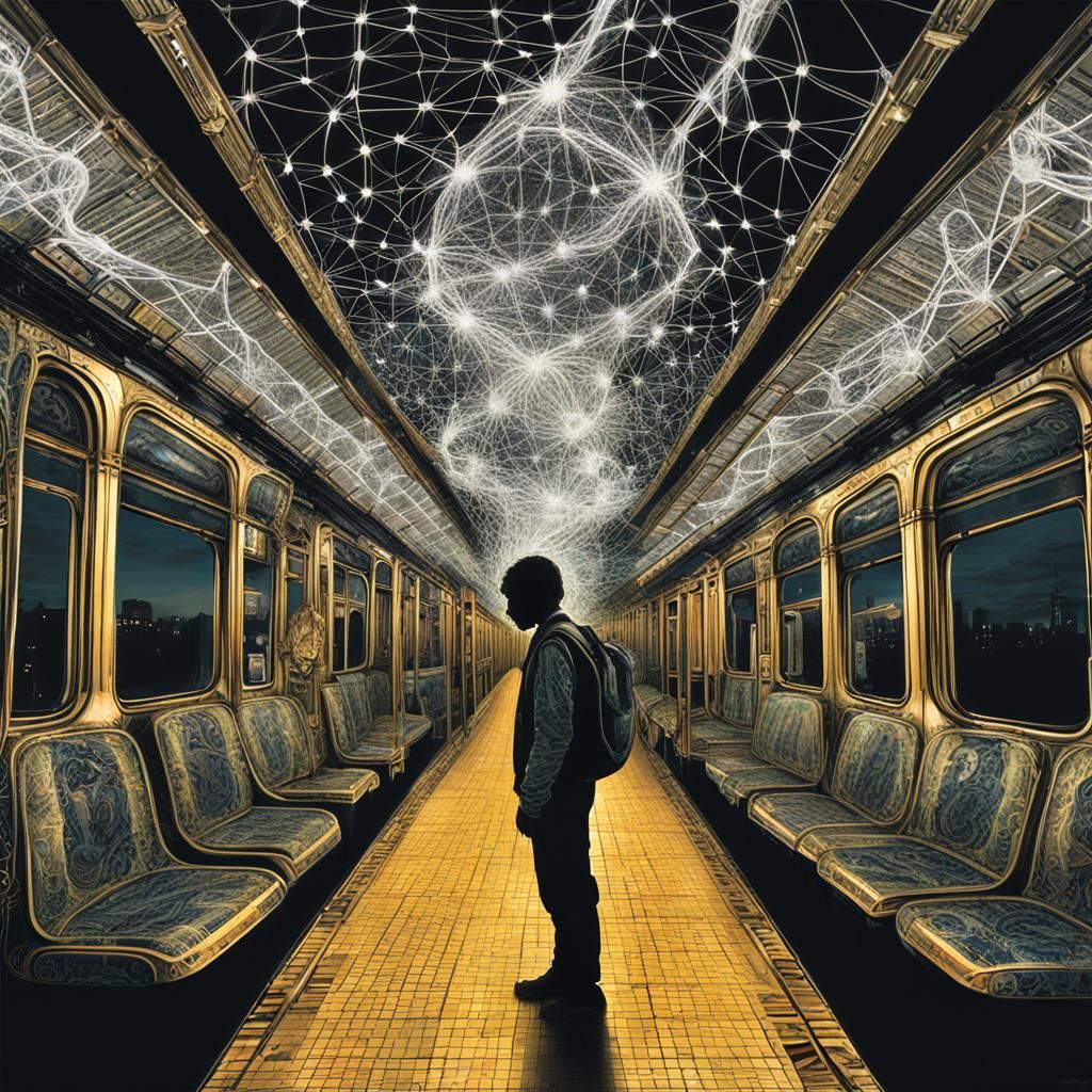 Glowing Human Connected to Time Brain Network