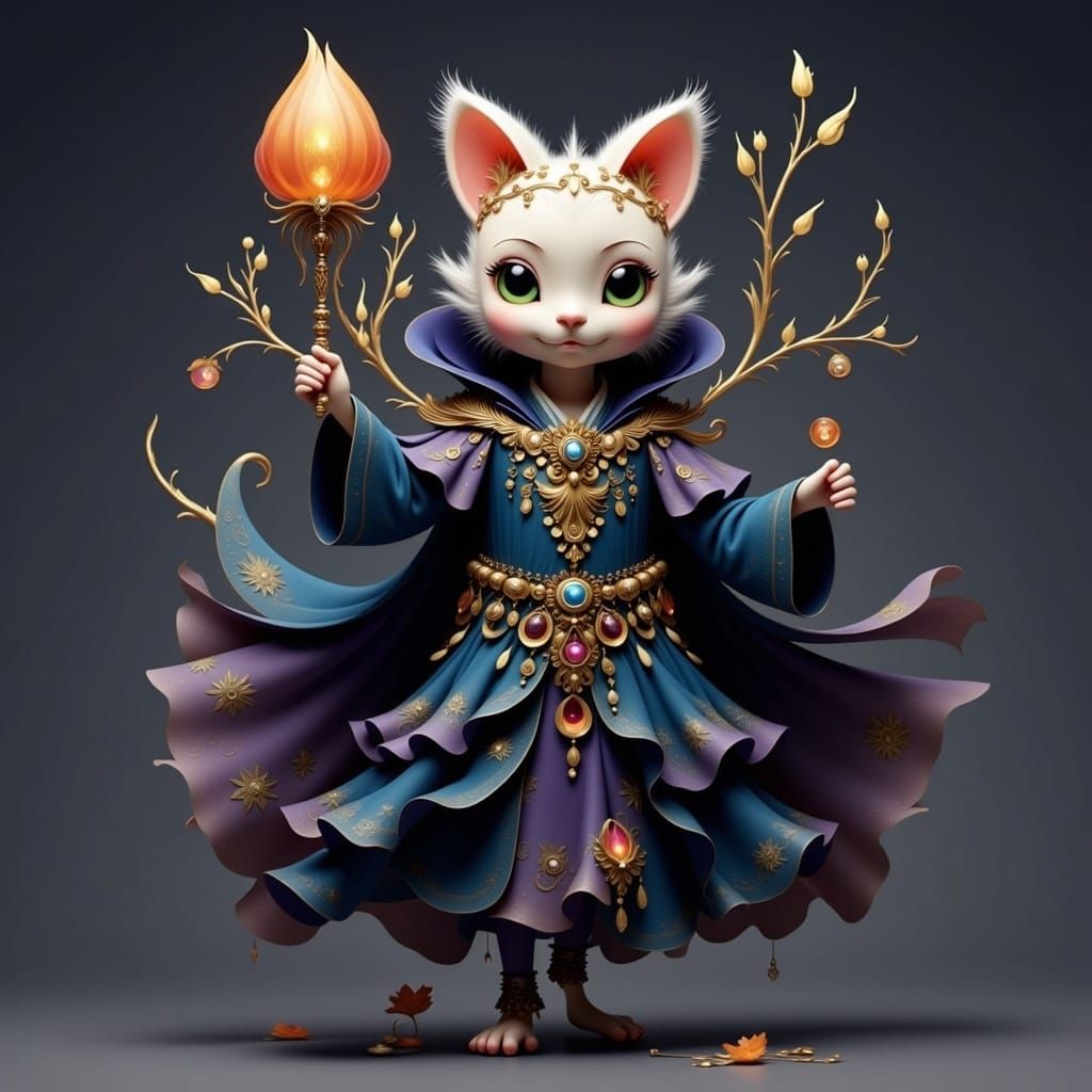 Vibrant Magical Cloak of Prosperity and Good Fortune