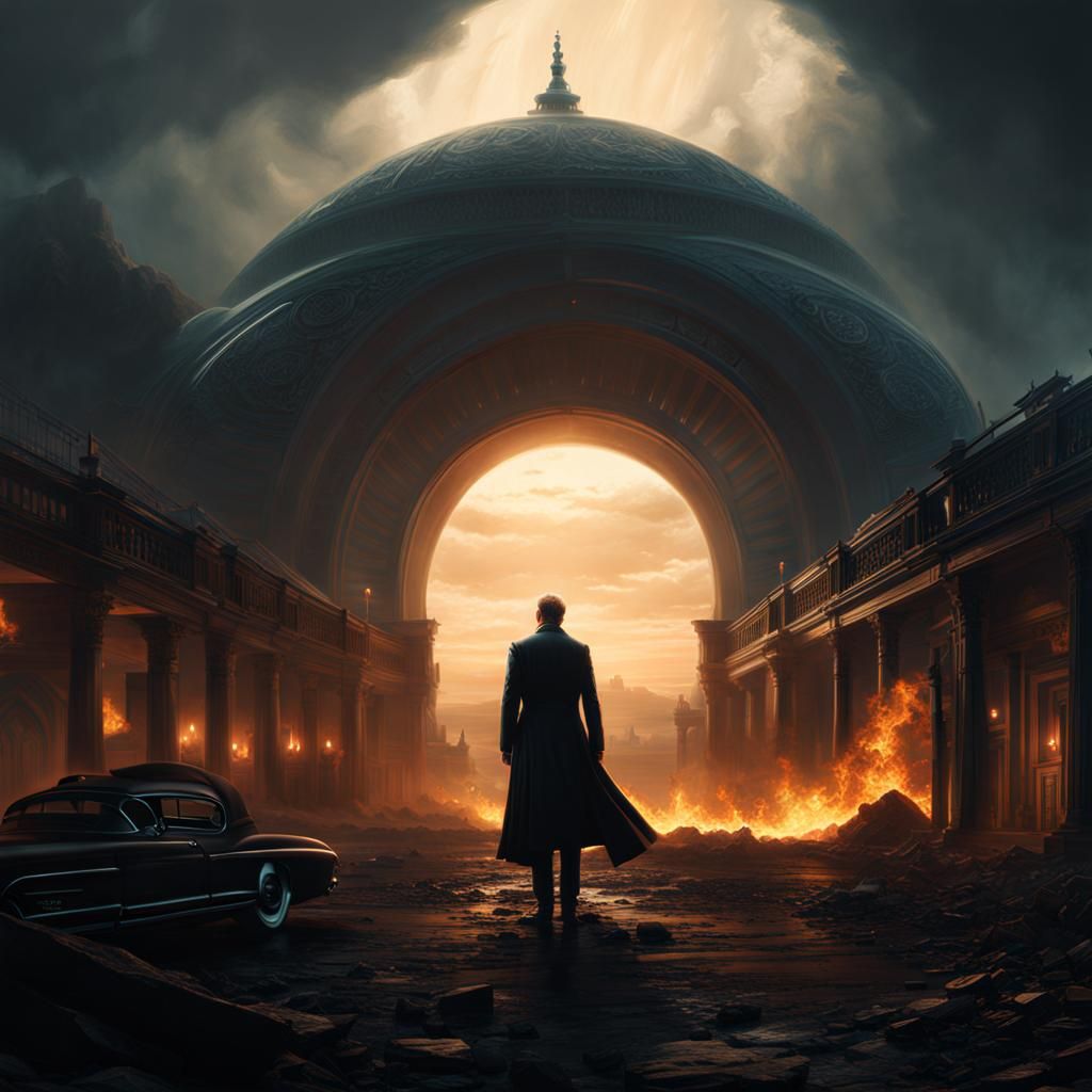 Sinister Farewell: Epic Cinematic Digital Matte Painting