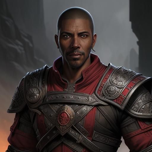 Redguard Portrait in Comic Book Style