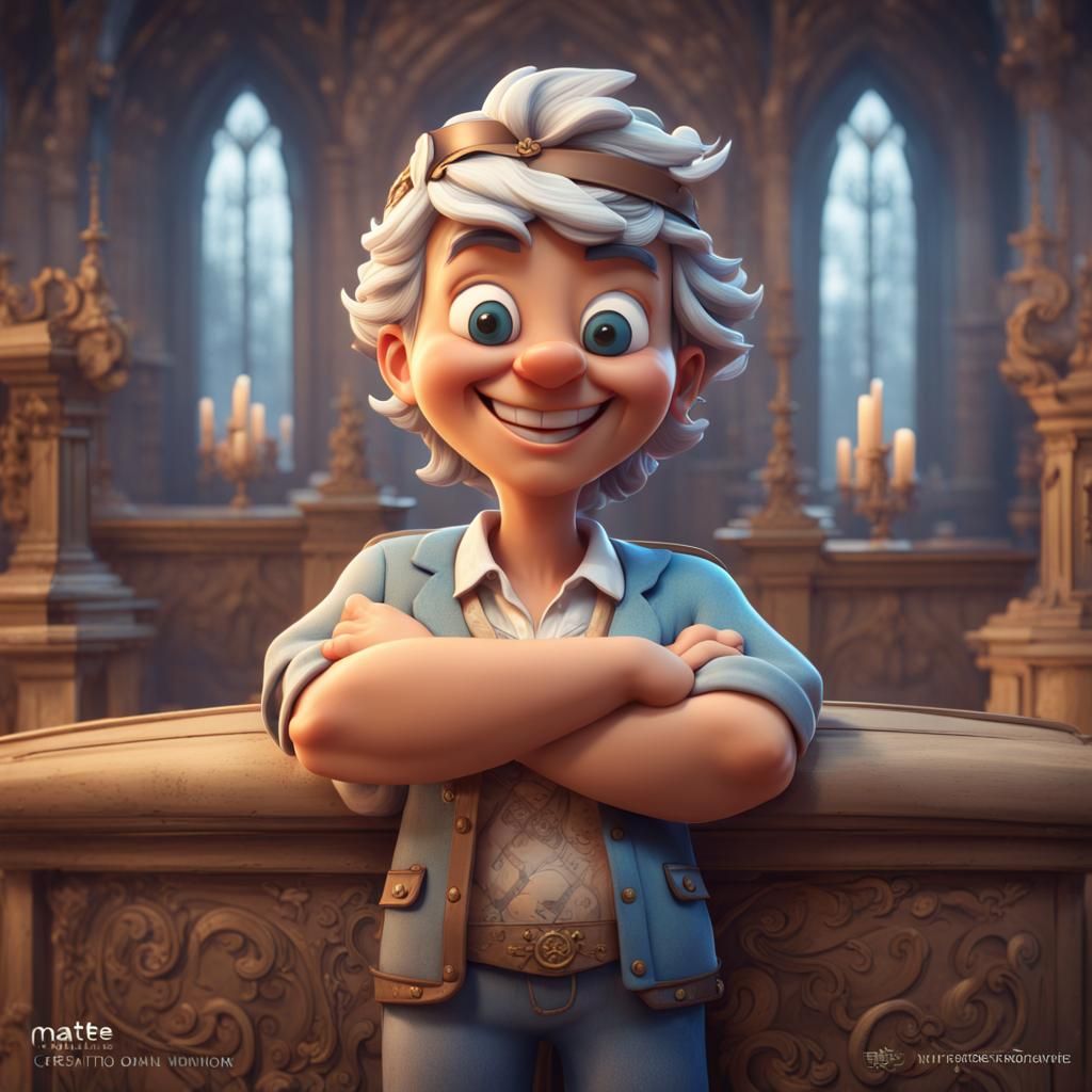 Cheerful Cartoon Mailman Character in Digital Art