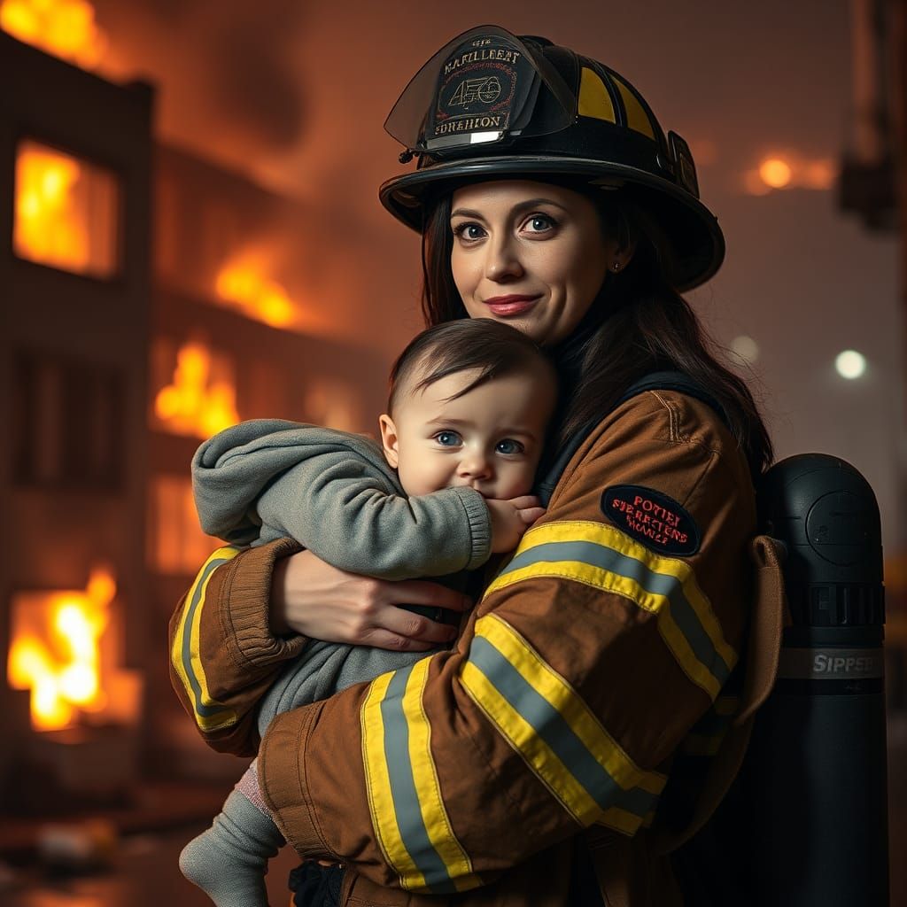 Firefighter Rescues Toddler From Burning Building