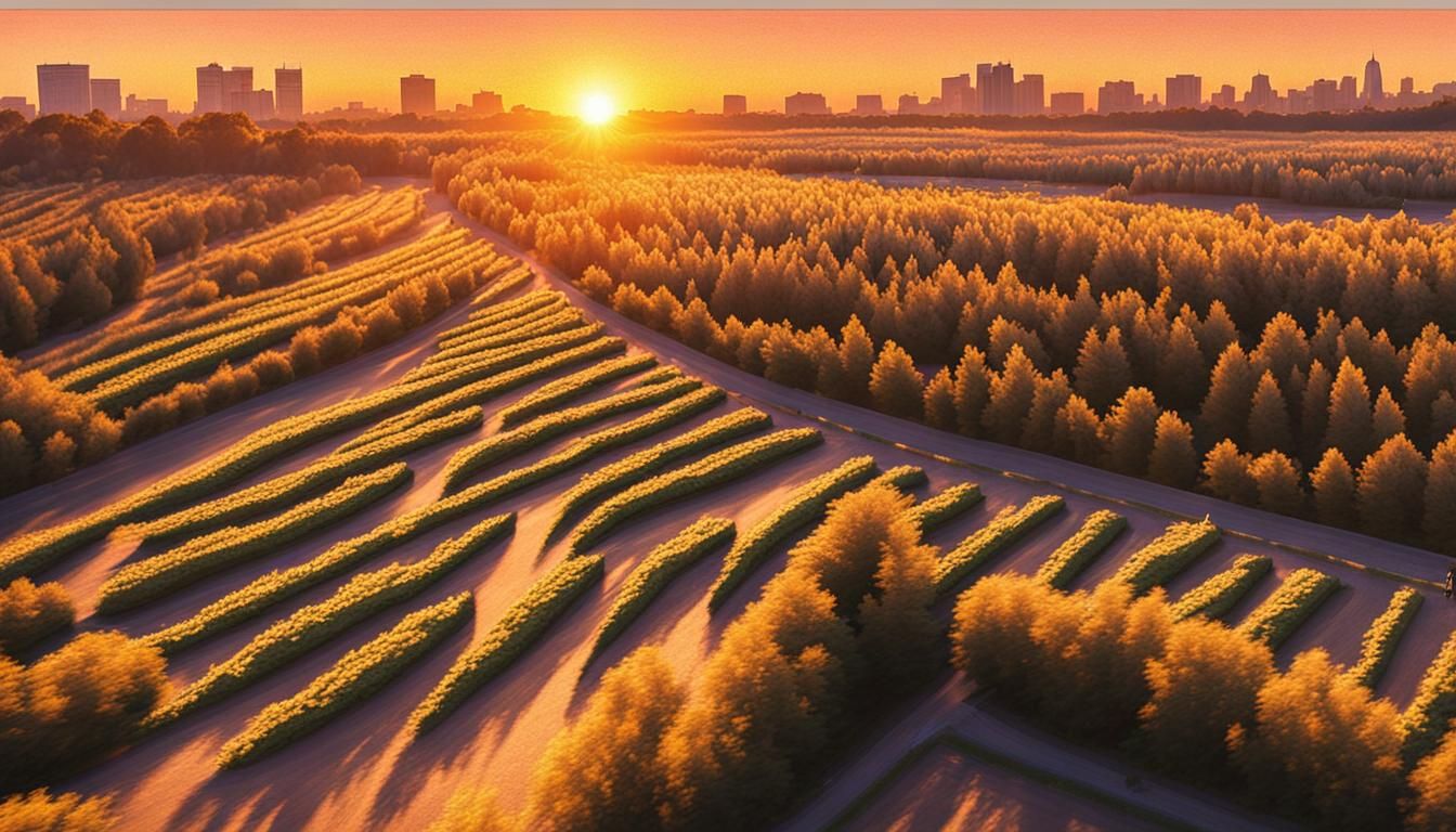 Subject in Setting During Golden Hour