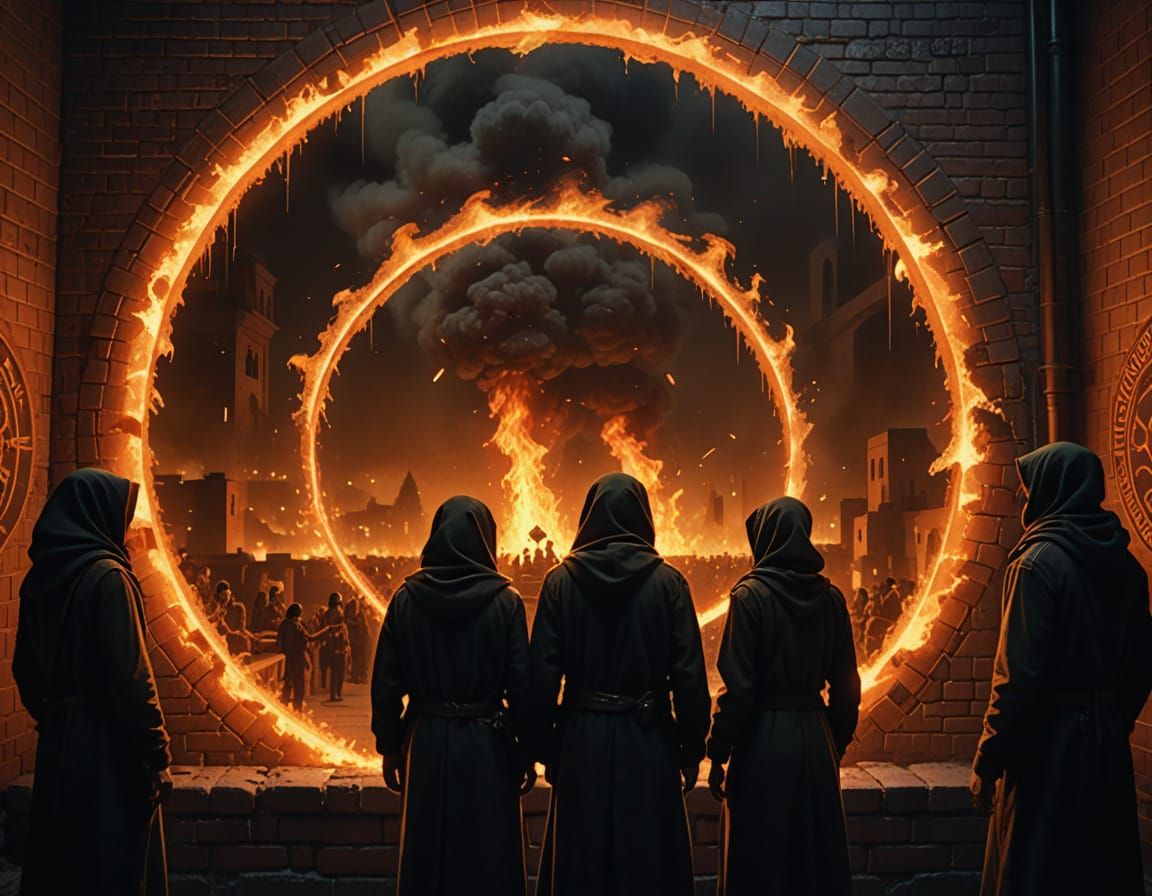 Flaming Portals to Doomsday: A Cinematic Still