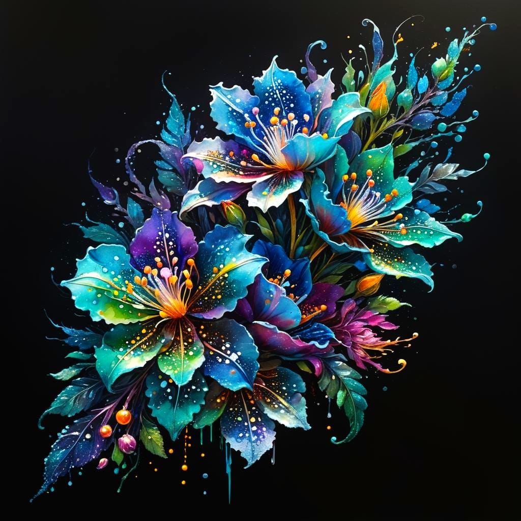 Fantasy-flower arrangement