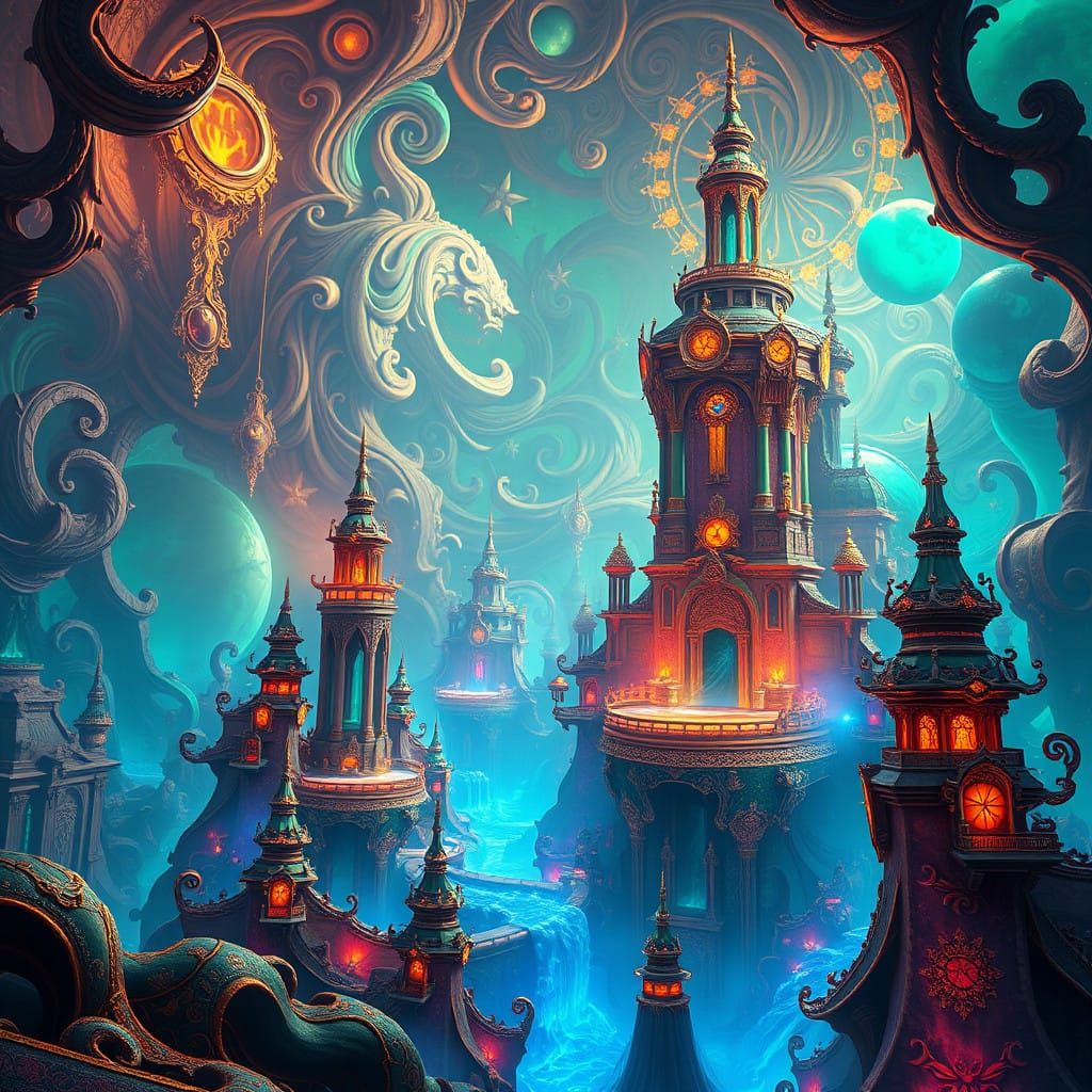 Enchanted Emerald Realm in Unreal Engine 5 Style