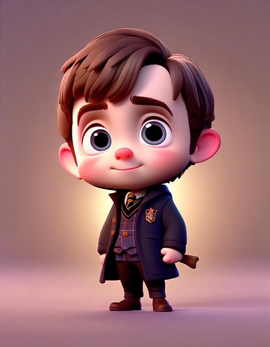 Neville Longbottom as Cute Chibi: 3D Digital Art