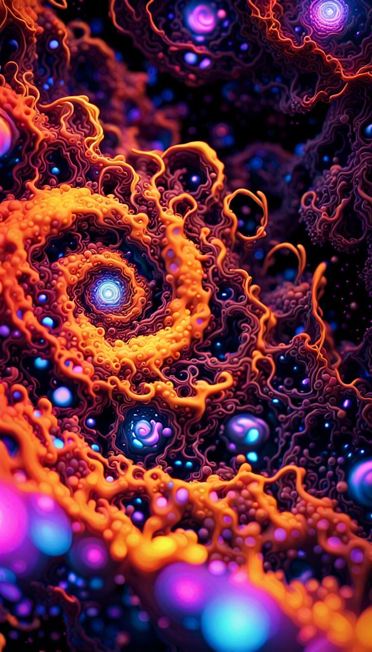 Prebiotic to Biotic Matter Transformation in Fractal Pattern...