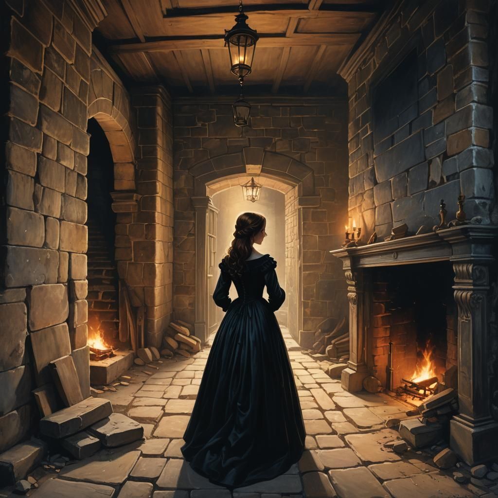 Victorian Girl Finds Secret Passage Behind Fireplace