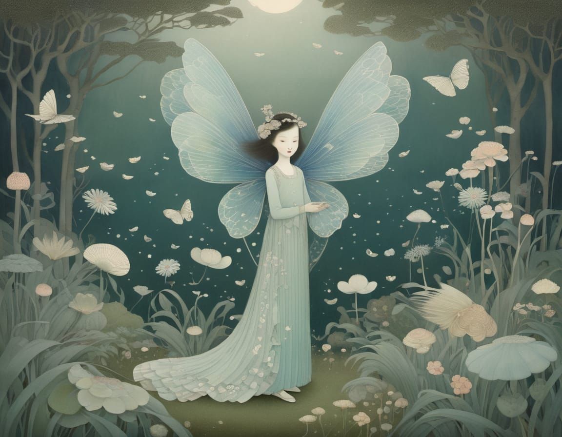 Whimsical Fairy Realm in an Enchanting Artistic Style