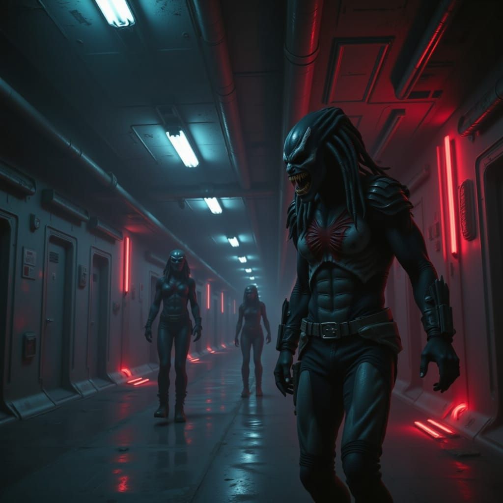 Ominous Space Shuttle Confrontation: Venom vs Predator in Da...