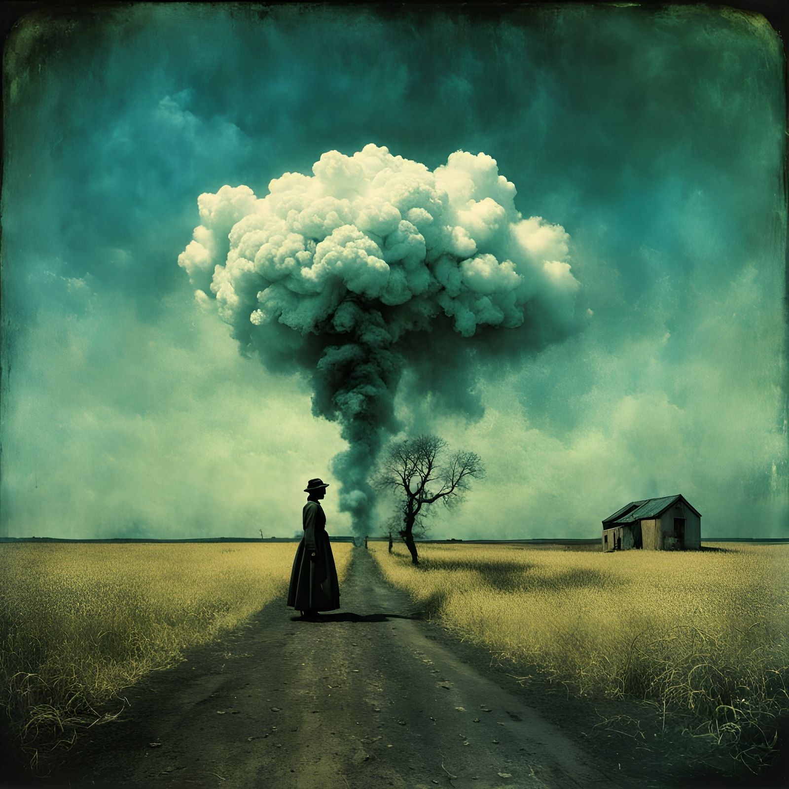 Infrared Photography Portrait in Negative Style