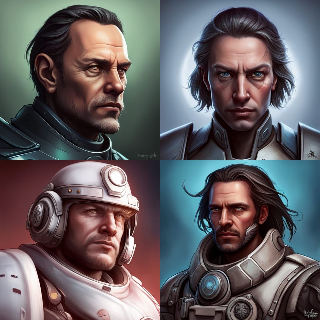 Warhammer 40k Cyborg Pilot Portrait in 8k