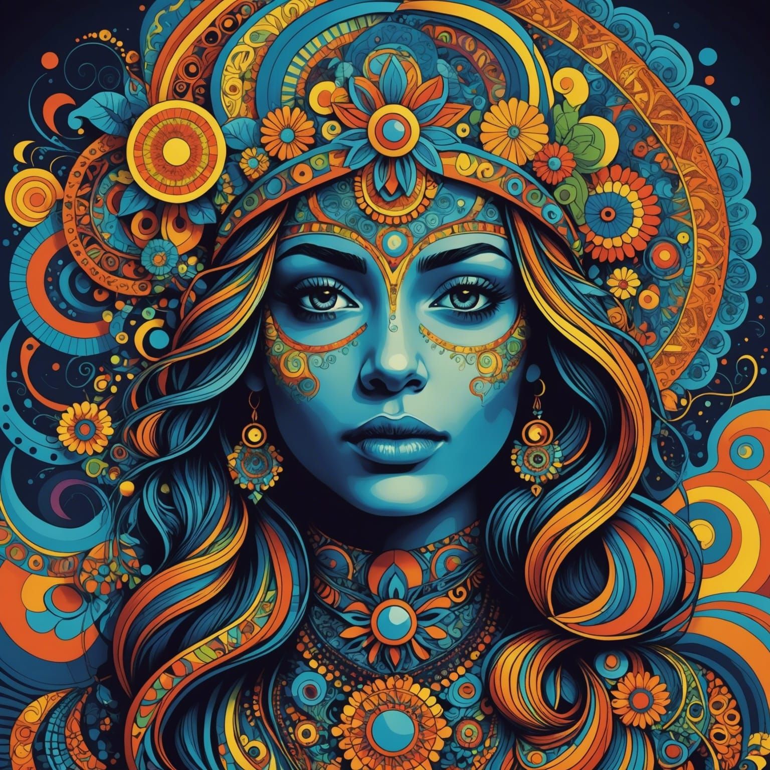 Psychedelic Trip: A Hippie Girl's Mind-Blowing Journey