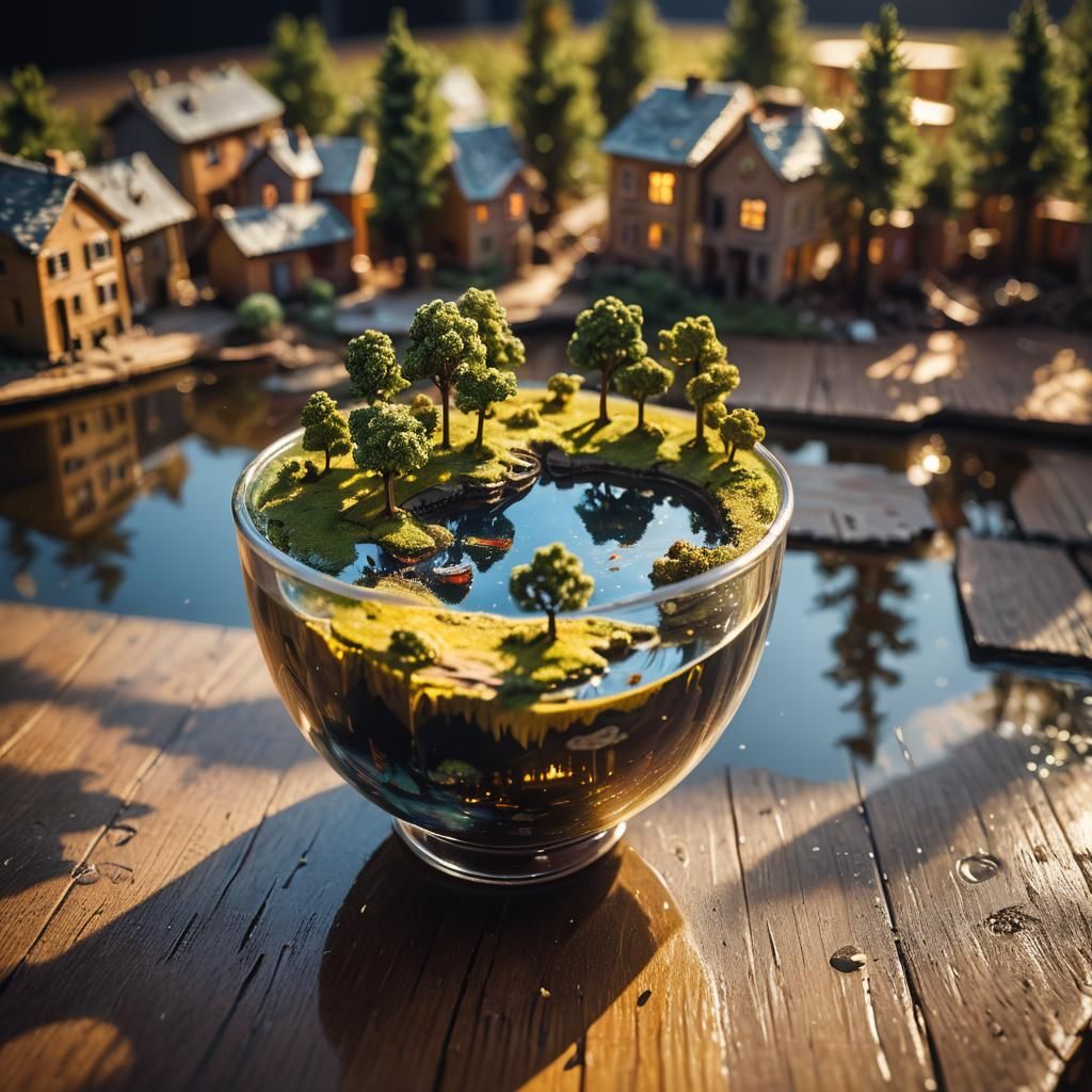 Miniature Surreal World in a Cup: Macro Photography
