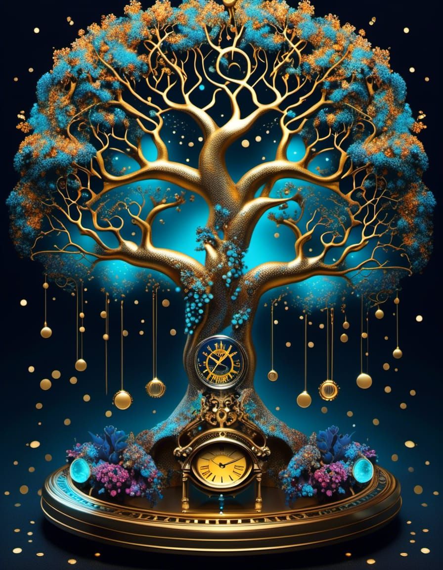 Bioluminescent Tree of Life with Melting Clock