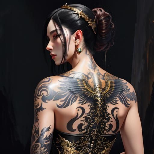 Back tattoo image in DreamShaper v8
