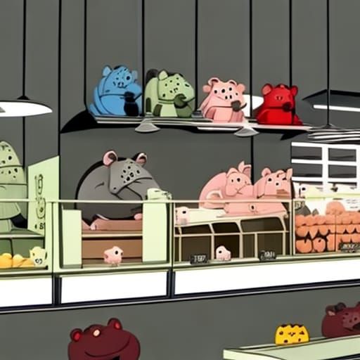 Hippo's Coffee Advice: Flemish Baroque Animal Supermarket