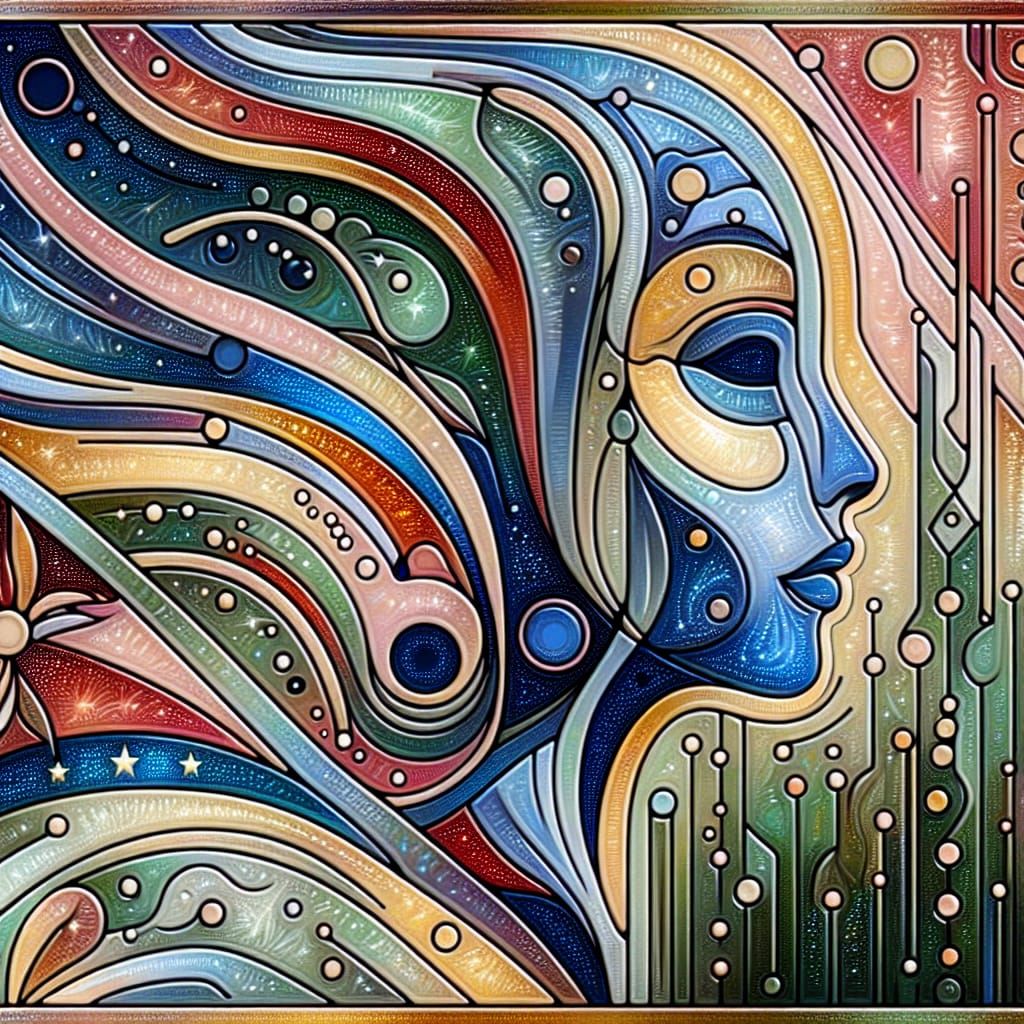 You-Beaut Copperised Fingerspinner in Azurite Malachitic Stardust-Woven Tapestry