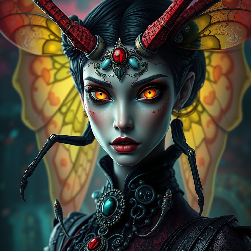 Hybrid Creature: Moth, Shrimp, Vampire Fusion