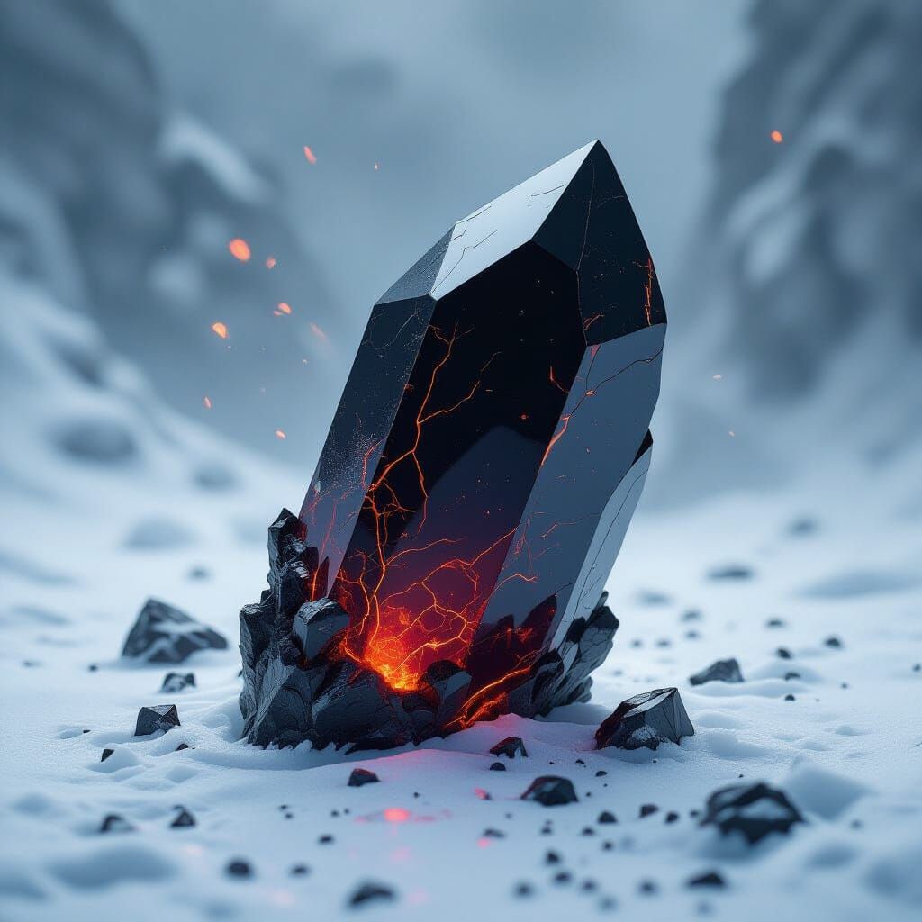 Abyssal Crystal Shard in Cinematic Style