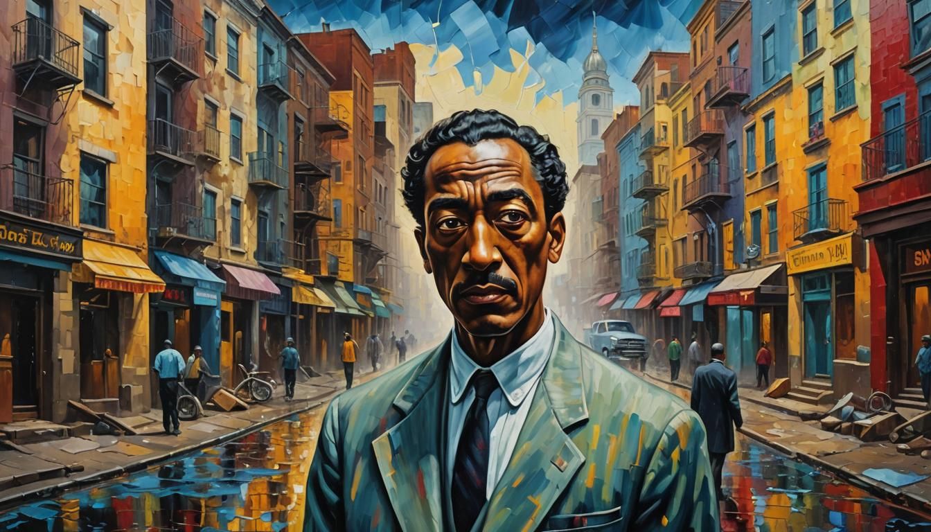 Inner-City Disillusionment: An Expressionist Oil Painting