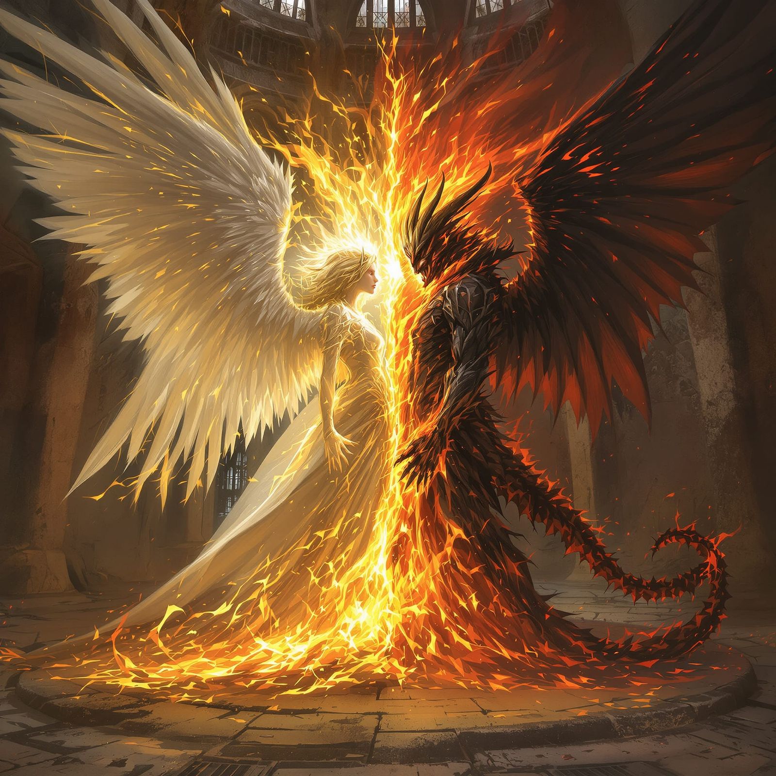 Angel & Demon Unite Against Cosmic Shadow