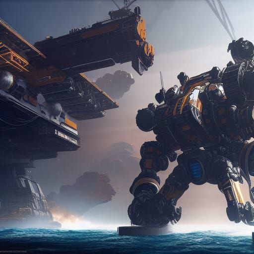 Carrier Class Titan: Detailed Matte Painting