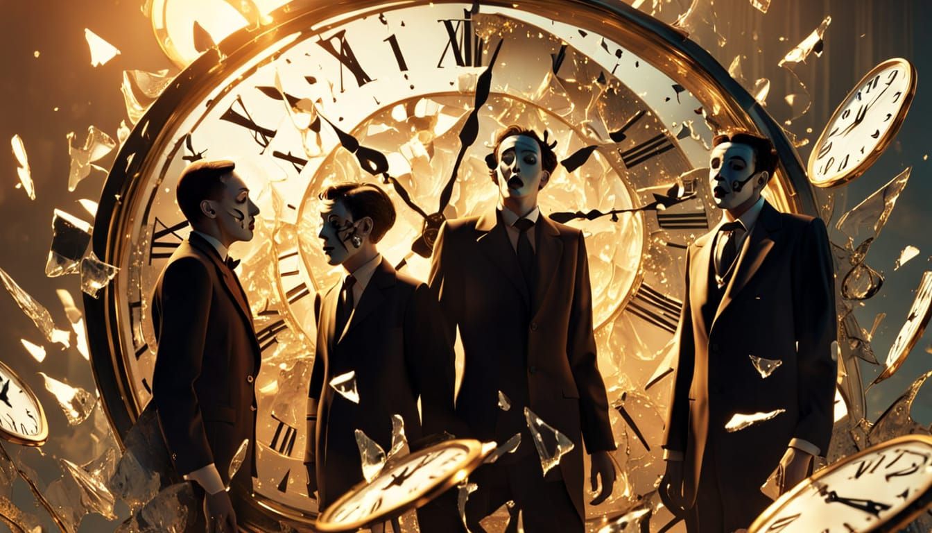 Phantom Mimes Lost in Time: Surreal 3D Rendering