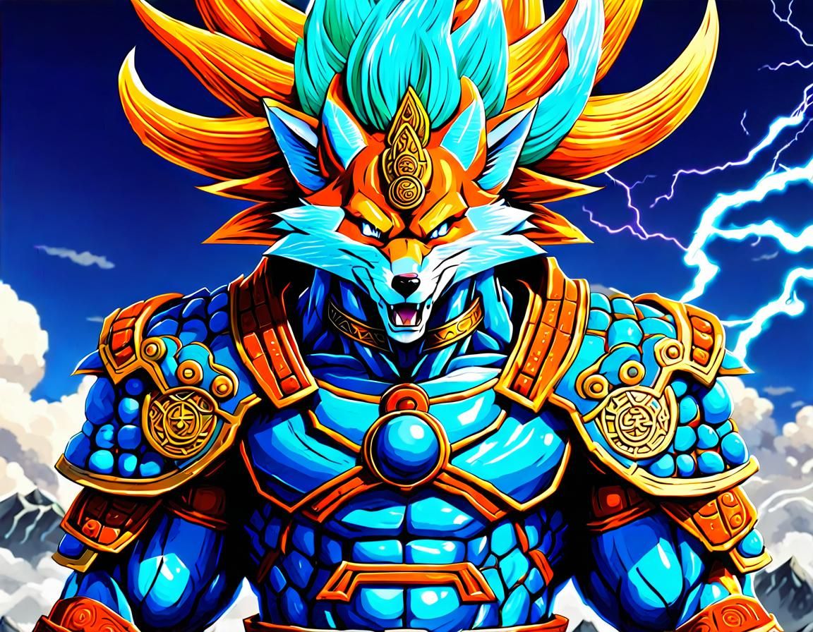 Dragon Ball Z Fox as Mongolian Warlord