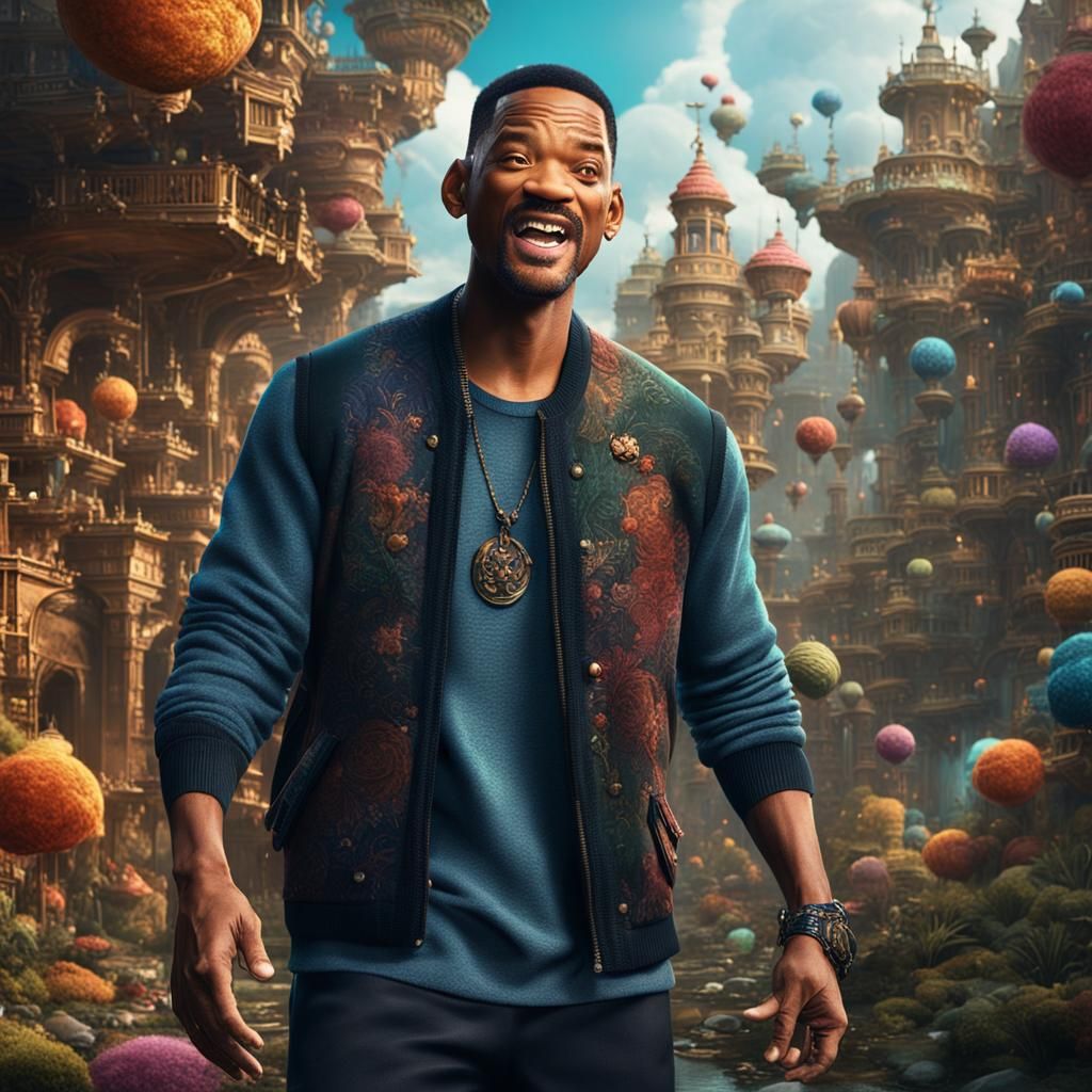 Will Smith Laughing: Hyperrealistic AI Portrait