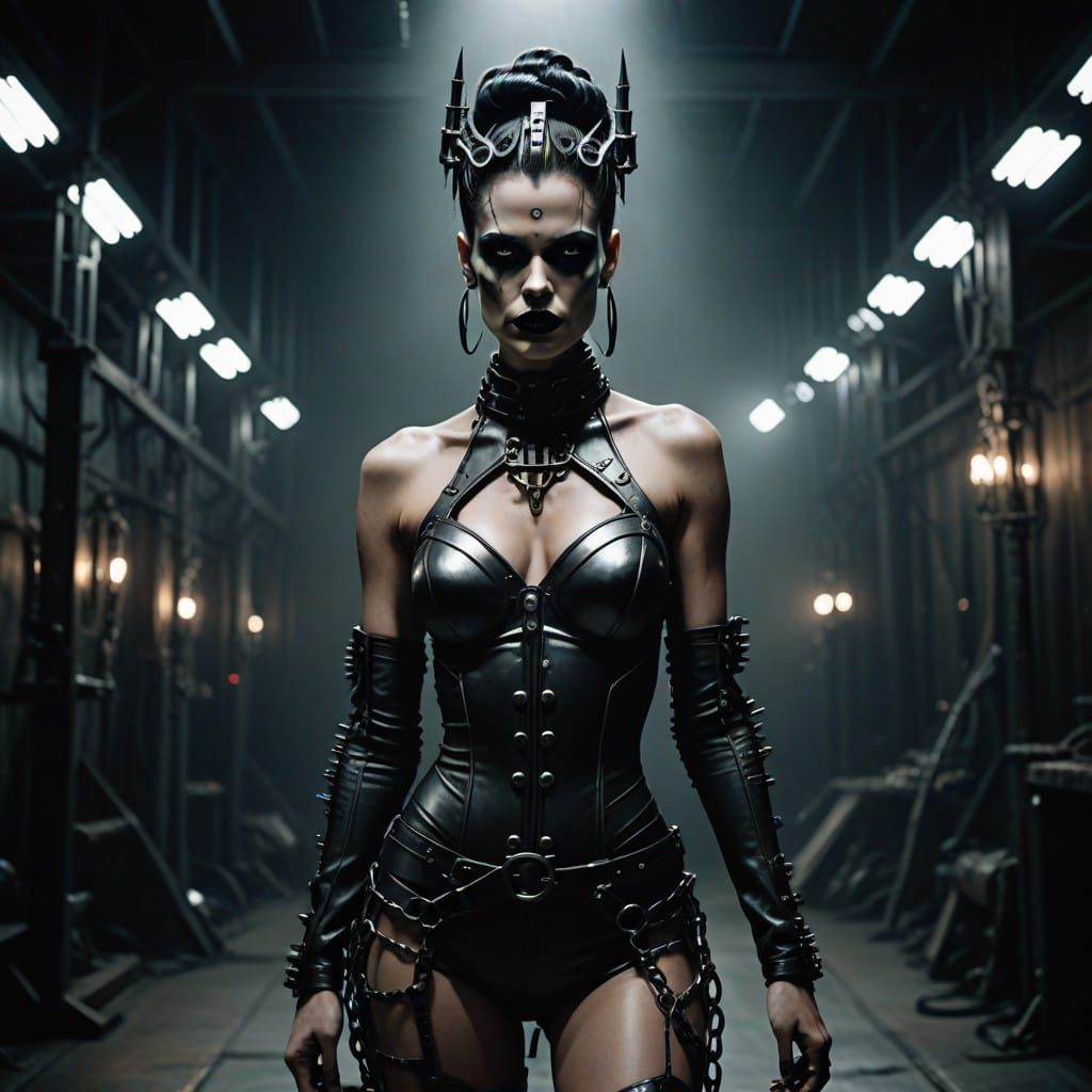 Cyber Gothic Supermodel on Catwalk