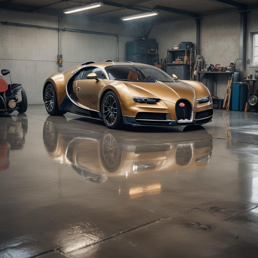 Bugatti W16 Mistral in Hyperrealistic Oil Painting