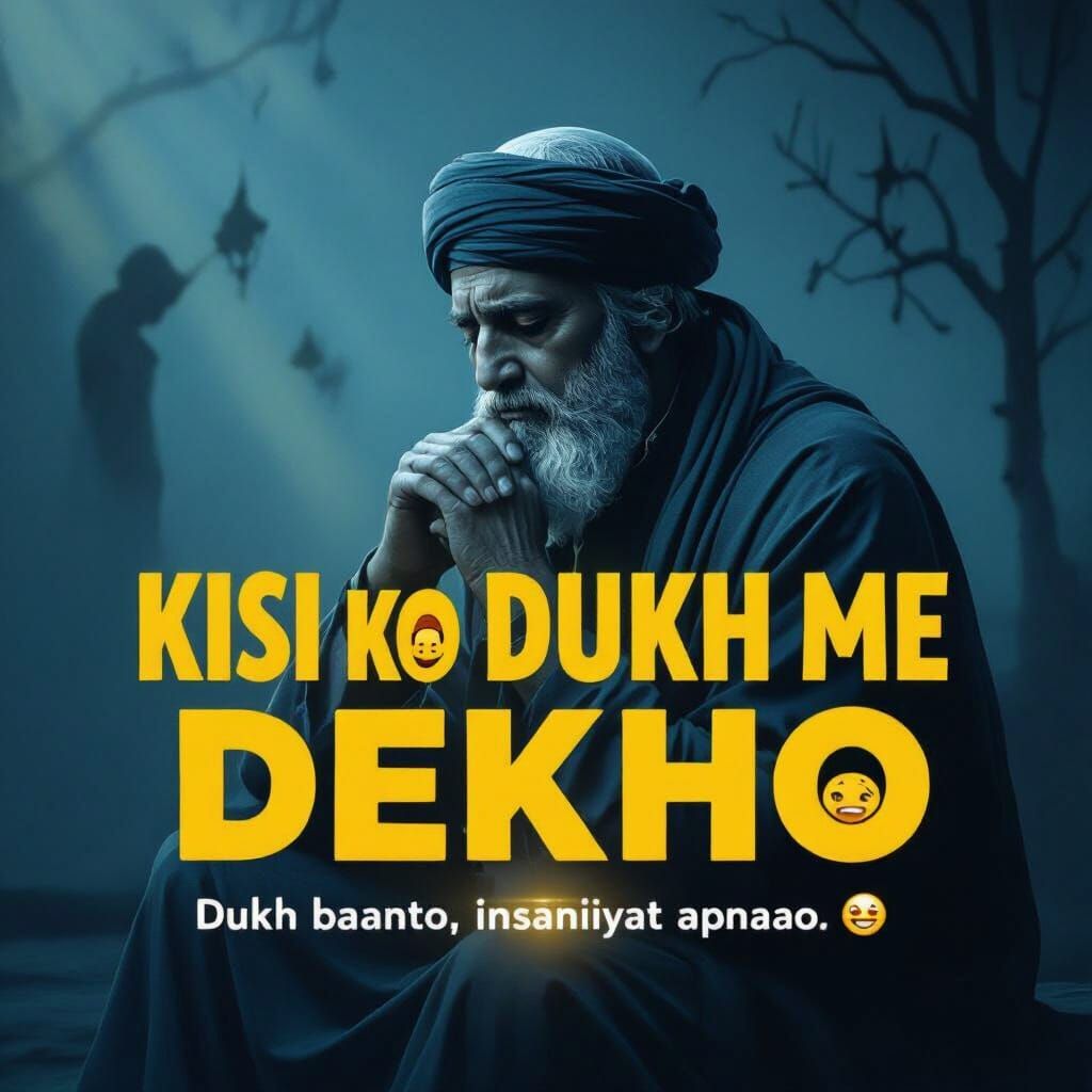 Sorrowful Dr. Israr Ahmed in Dark Fantasy Style