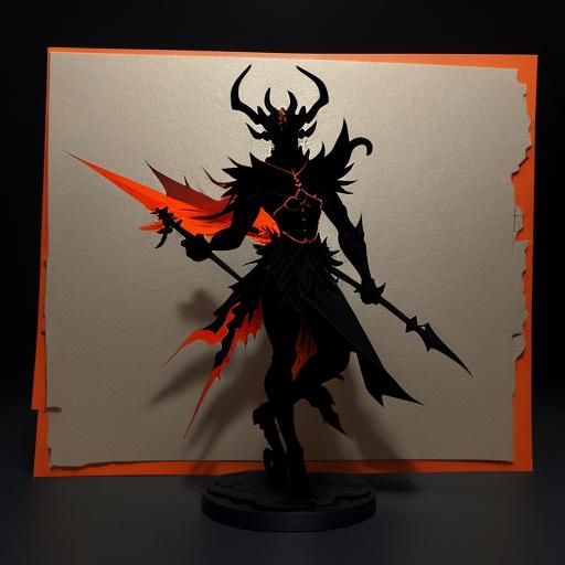 Demonic Fairy Silhouette Art in Horror Style
