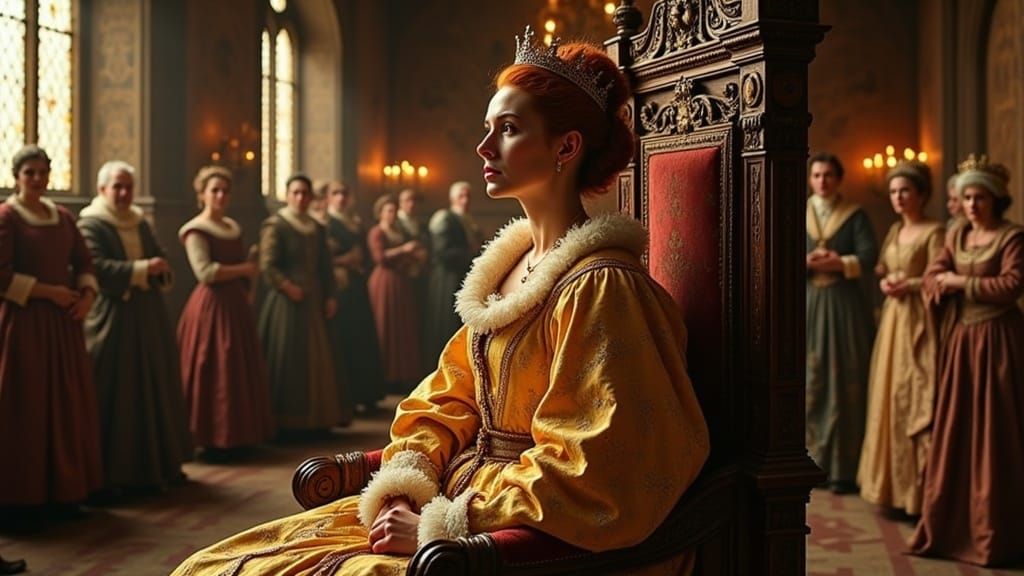 Queen Elizabeth I in Tudor-Era Grandeur