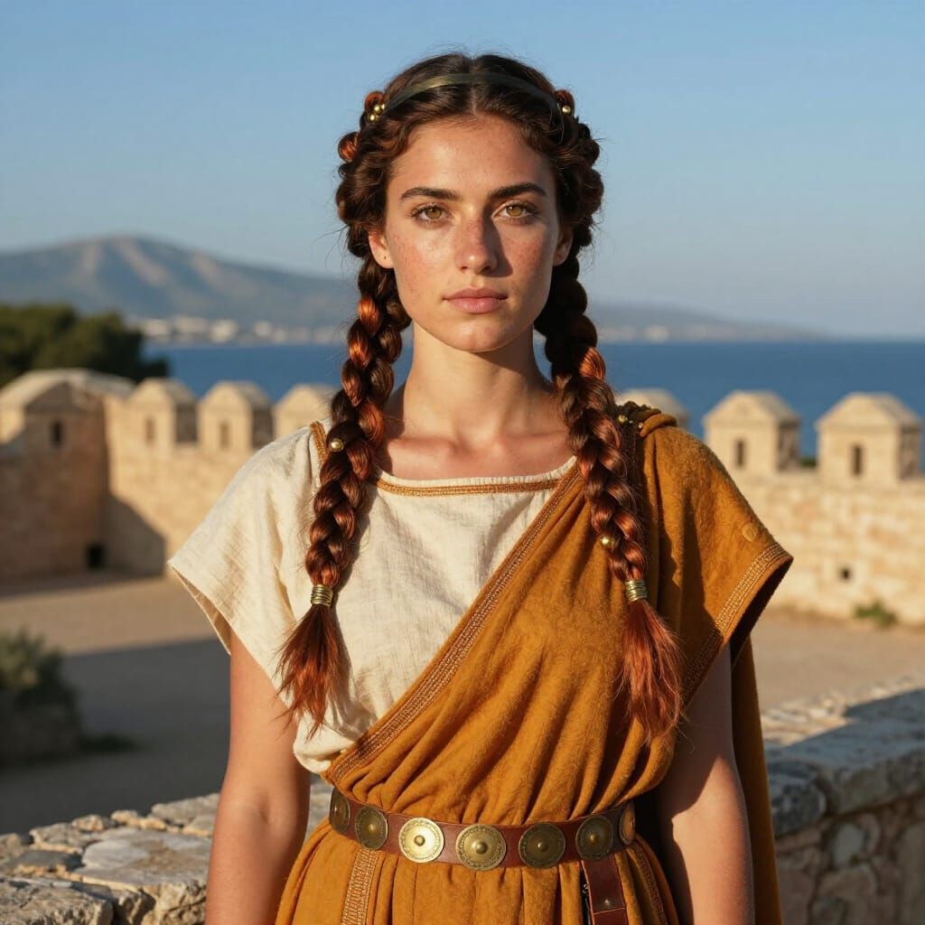 Photorealistic Portrait of Hellenic Woman by Pagasetic Gulf