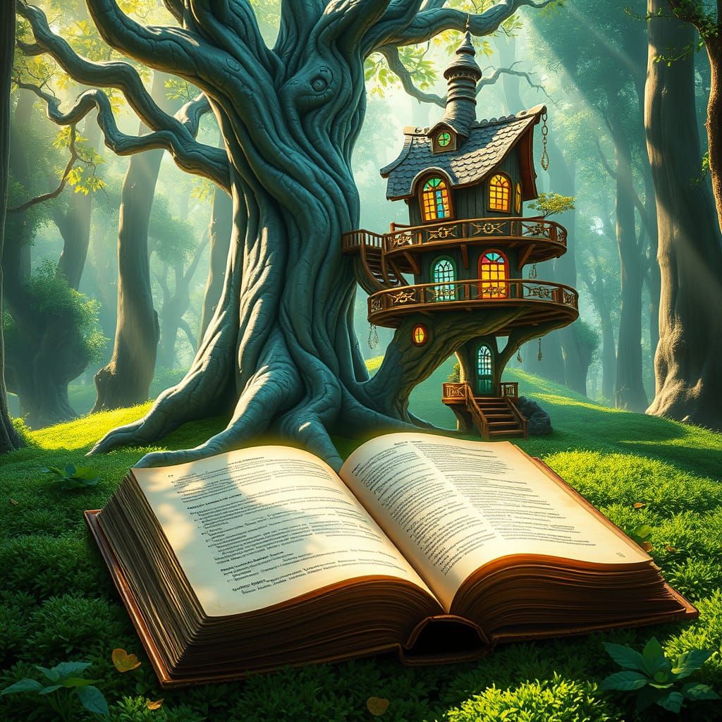 Enchanted Forest Sanctuary in Ghibli Style