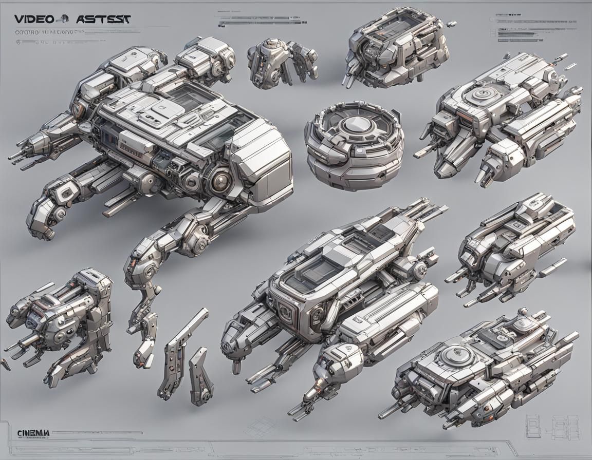 Cyberpunk Mech Concept Art: Detailed Sci-Fi Rendering