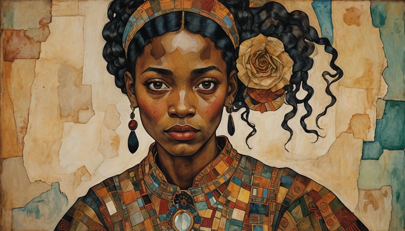 Surreal Portrait of Girl, Symbolic Style