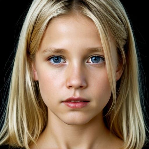 Professional Portrait of a Blonde Girl with Bokeh