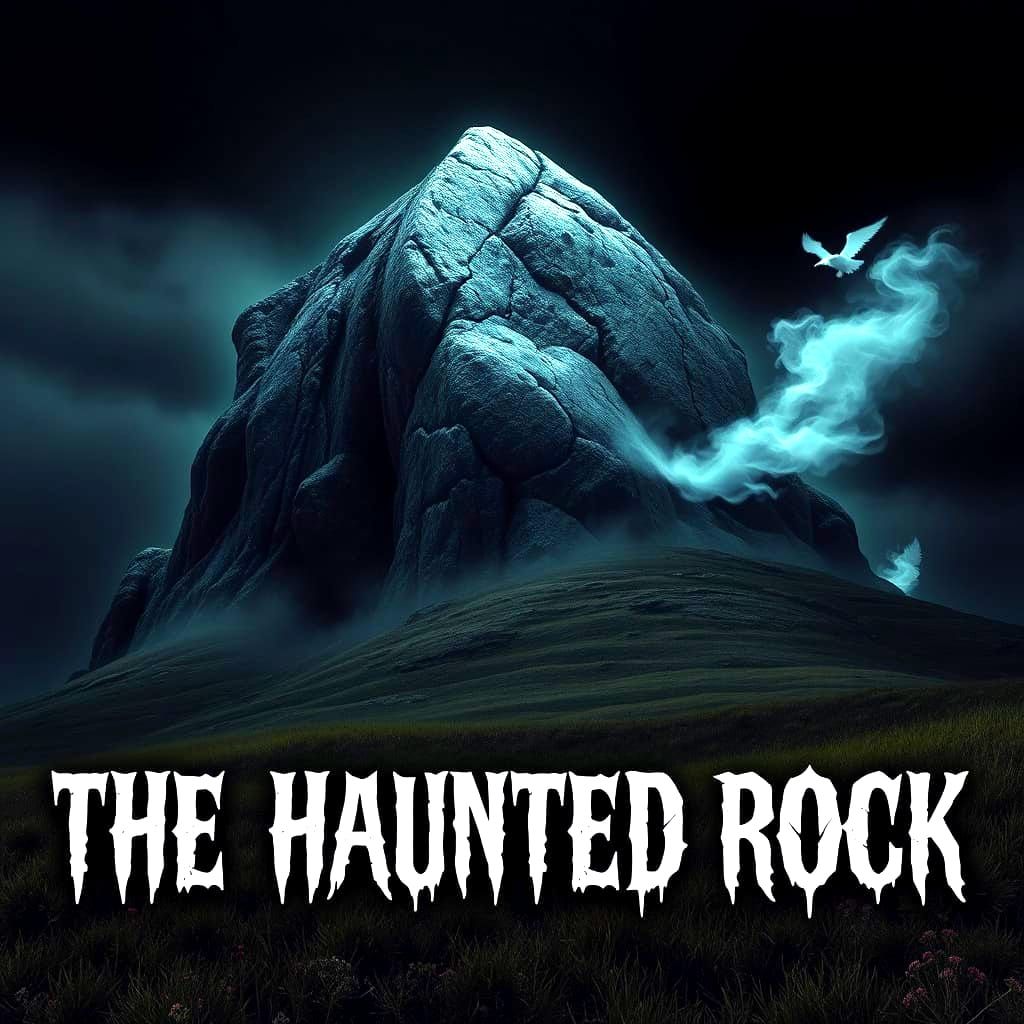Haunted Rock Under Sinister Moonlight
