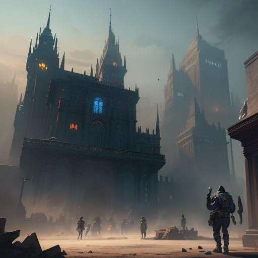 Heist Alarm Tripped in Detailed Matte Painting