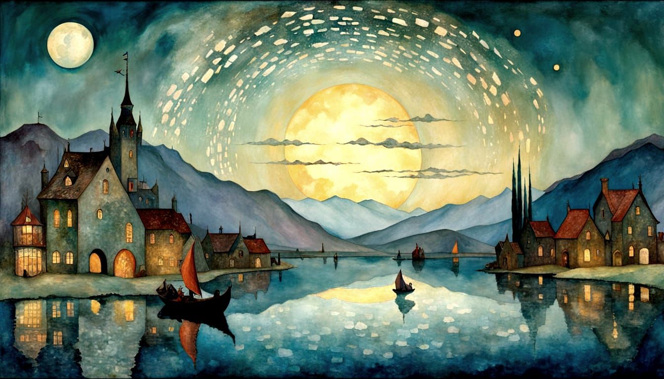 Surreal Ethereal Voyage Sun Letter