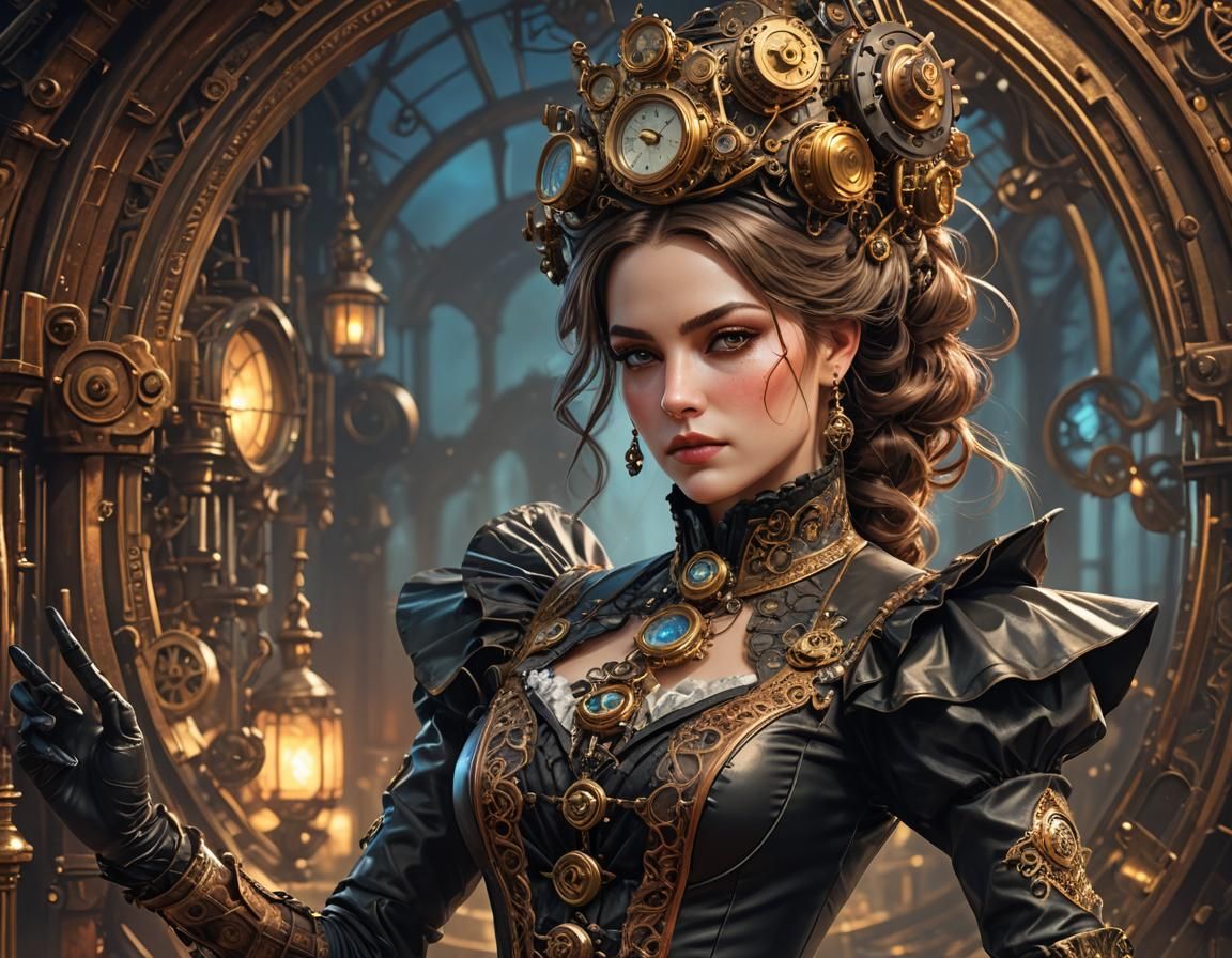 Steampunk Aristocrat Portrait in LightWave 3D