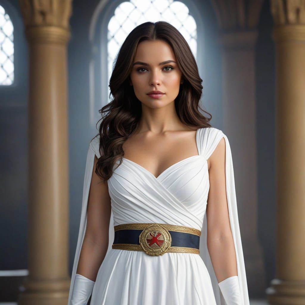 Talia al Ghul in Elegant White Attire