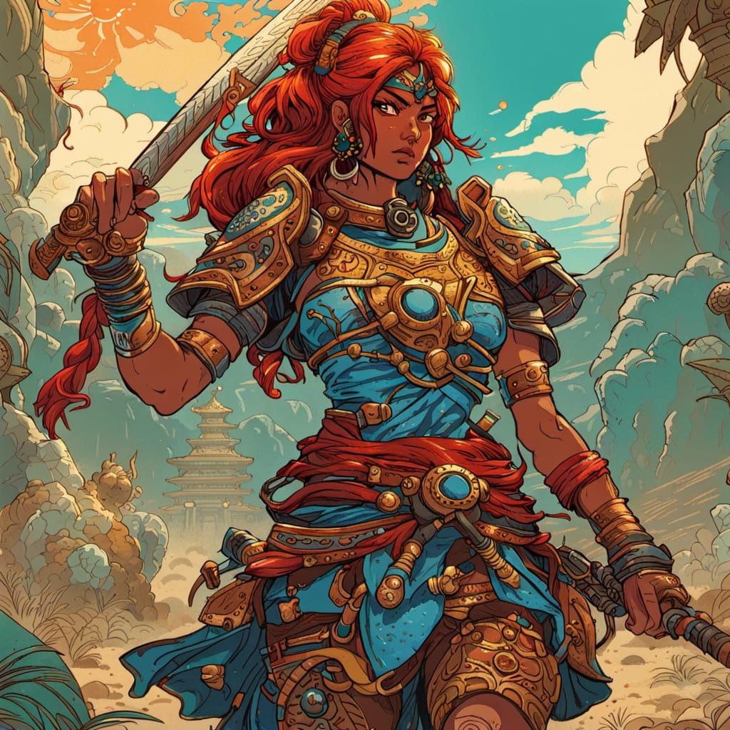 Urbosa as Samurai Warrior in Gerudo Desert